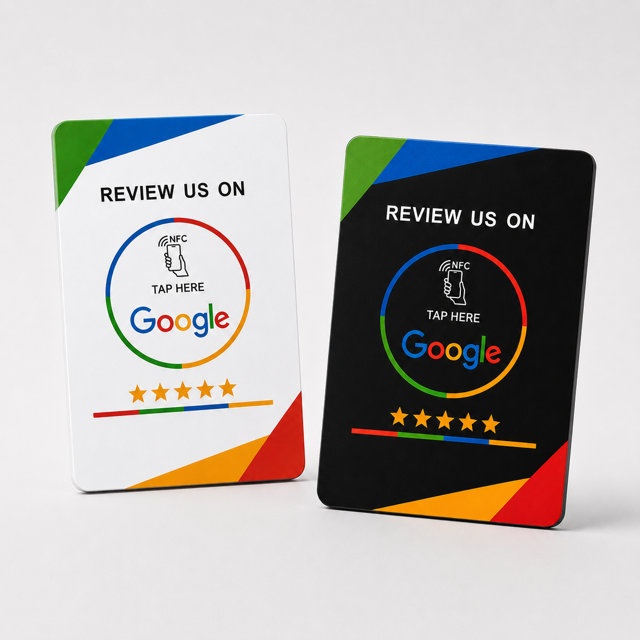 QuickReview Card em branco e preto